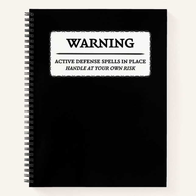 Cuaderno Aviso: Ortografía de defensa activa (Anverso)