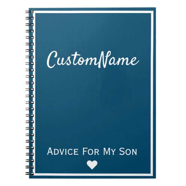 Cuaderno Aviso Para Mi Diario De Hijo (Frente)