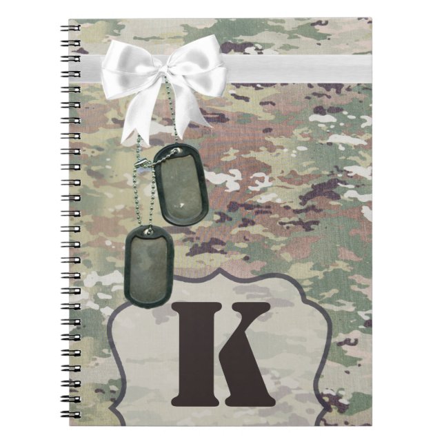Cuaderno Aviso personalizado Ejército OCP Camo Uniforme Cam (Frente)