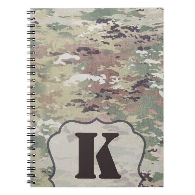 Cuaderno Aviso personalizado Ejército OCP Camo Uniforme Cam (Frente)