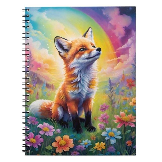 Cuaderno Aviso positivo para equipo portátil Red Fox Pup (Frente)