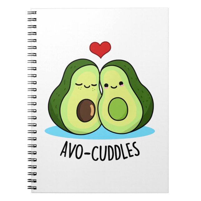 Cuaderno Avocuddles divertido pareja de aguacate juego de p (Frente)