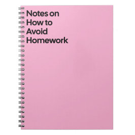Cuaderno Avoid Homework Funny Notebook