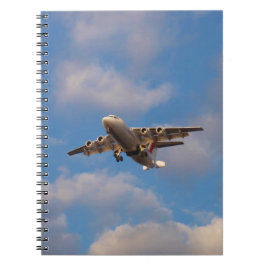 Cuaderno Avro RJ85 Jet aterrizando