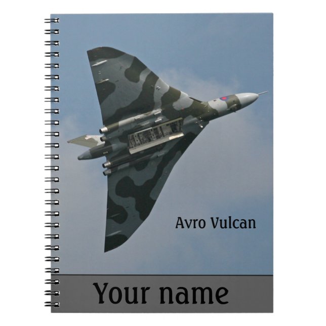 Cuaderno Avro Vulcan Bomber personalizado (Frente)