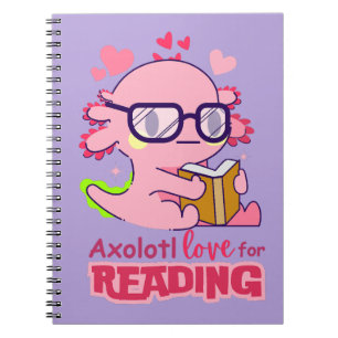 Cuaderno Axolotl Amor por la lectura de la Lavanda Cuta
