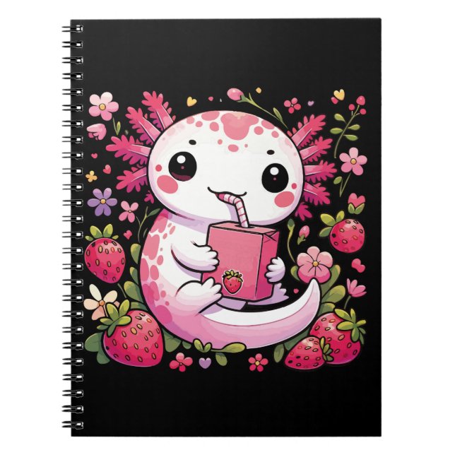 Cuaderno Axolotl Bebe Fresa Japonesa (Frente)