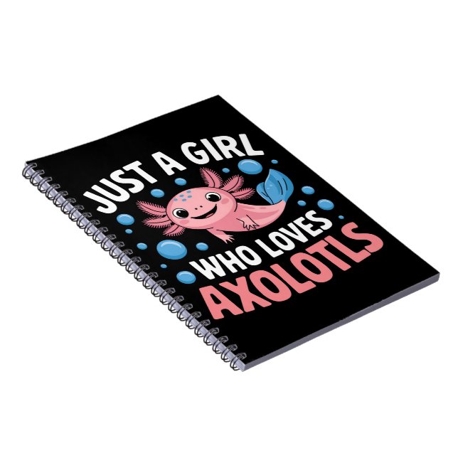 Cuaderno Axolotl Kawaii Es Sólo Un Chica Que Ama A Axolotls (Lado Derecho)