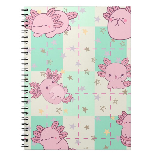 Cuaderno Axolotl lindo y adorable (Frente)