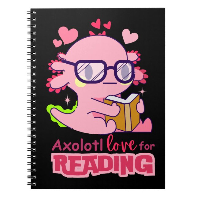 Cuaderno Axolotl Love for Leading Cute Black (Frente)