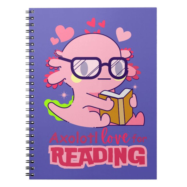 Cuaderno Axolotl Love for Leading Cute Purple (Frente)