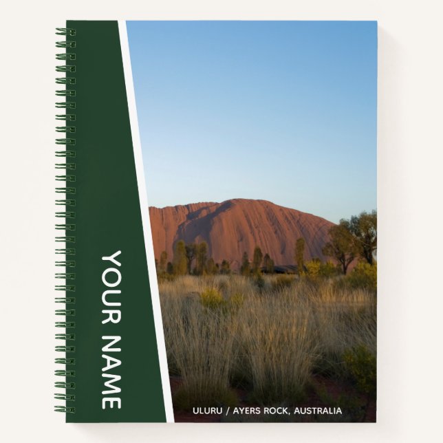 Cuaderno Ayers Rock, Uluru, Outback Australia, Green (Anverso)
