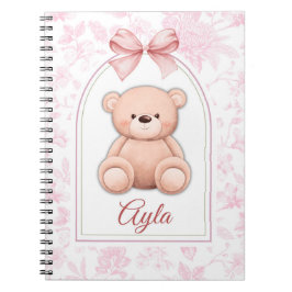 Cuaderno Ayla | Diseño de guardería de osito rosado persona
