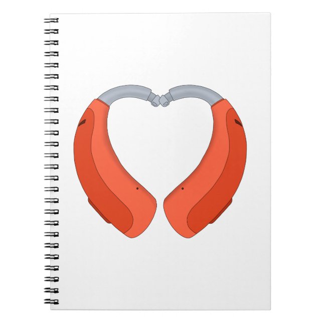 Cuaderno Ayuda para la audición en forma de corazón (Frente)