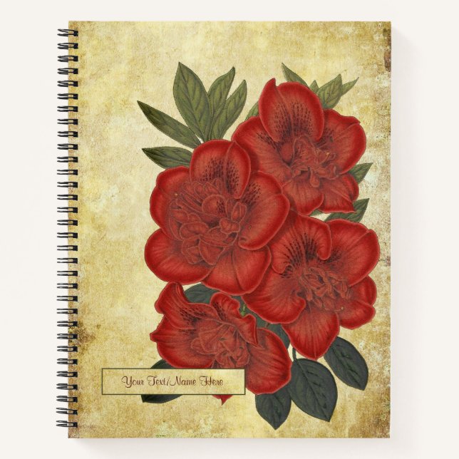 Cuaderno Azalea Vintage (Rhododendron)  (Anverso)