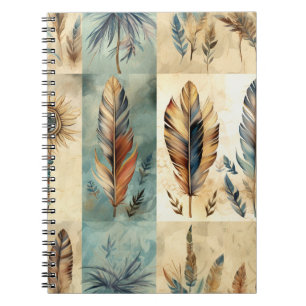 Cuaderno Aztec Tribal Feathers Medicine Stick