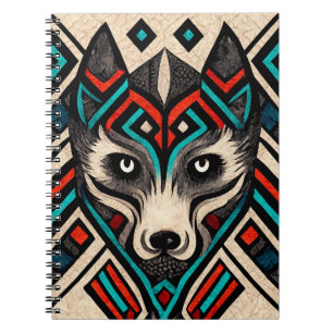 Cuaderno Aztec Wolf Face