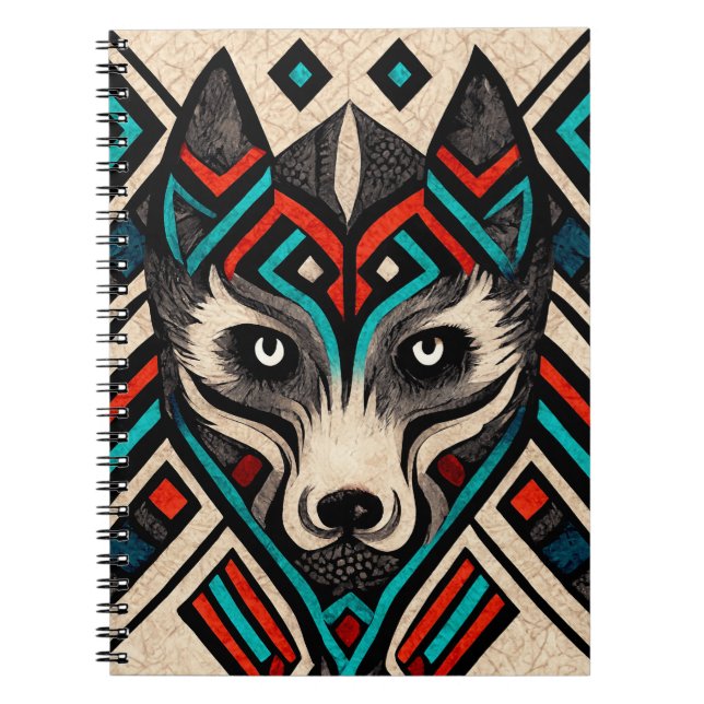 Cuaderno Aztec Wolf Face (Frente)