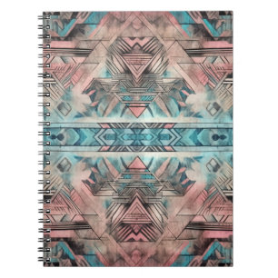 Cuaderno Azteca Pastel Sudoeste Rosa Y Azul