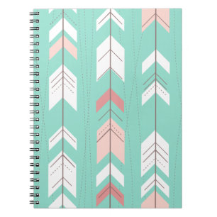Cuaderno Azteca tribal de la menta rosada