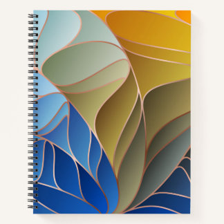 CUADERNO AZUL AMARILLO ORO PURPLE ART NOUVEAU