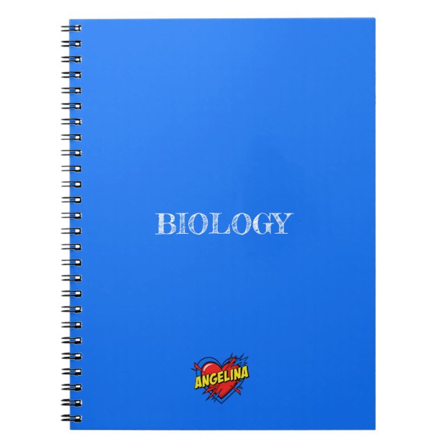 Cuaderno azul Angelina Heart (Frente)