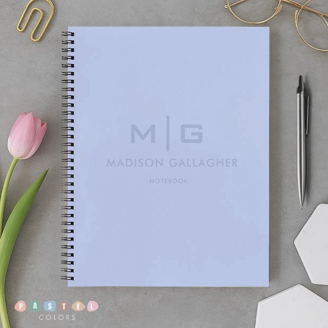 Cuaderno Azul Bebé Pastel Luz Suave Sólida del Cielo (Solid Soft Sky Light Pastel Baby Blue Color Notebook
)