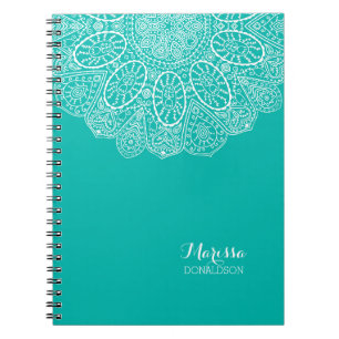 Cuaderno Azul brillante dibujado mano de la piscina del