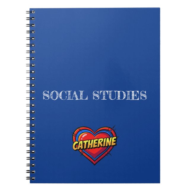 Cuaderno Azul Catherine Heart (Frente)