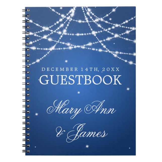 Cuaderno Azul chispeante de la secuencia del Guestbook de (Frente)