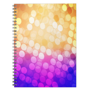 Cuaderno Azul claro, amarillo con esferas. Borroso b