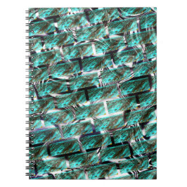 Cuaderno Azul claro, burbujas sobre la rejilla o efecto lad