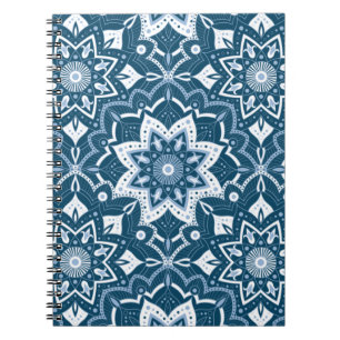Cuaderno Azul colorido del arte islámico sin foco
