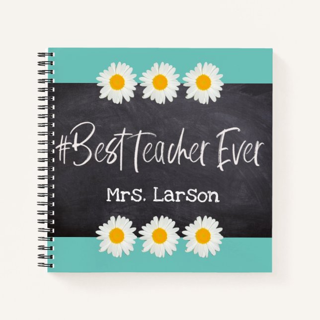 Cuaderno Azul con el mejor profesor de la historia en Perso (Anverso)