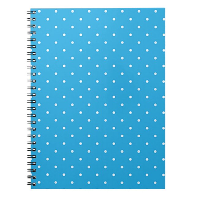 Cuaderno Azul con Lunares Blancos (Frente)