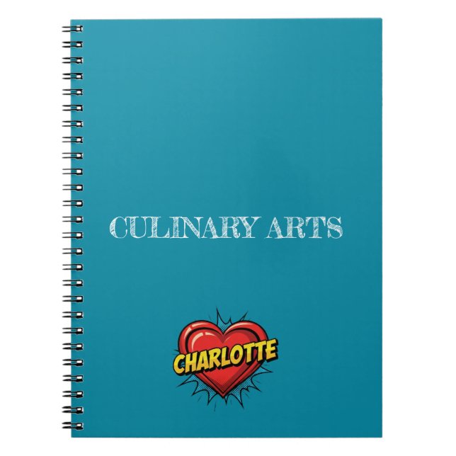 Cuaderno Azul Corazón de Charlotte (Frente)