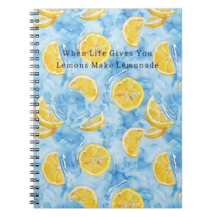 Cuaderno Azul Cuando la Vida te Da Limones Limonada