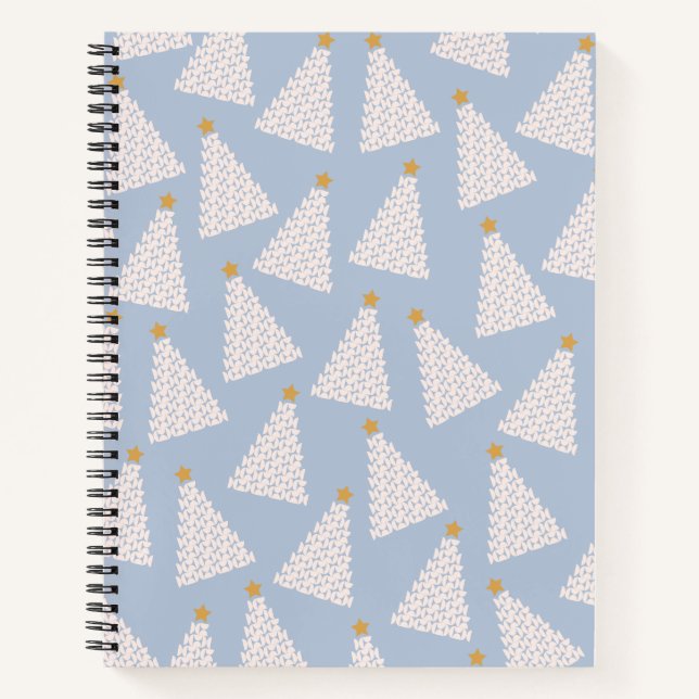 Cuaderno Azul de árbol de Navidad (Anverso)