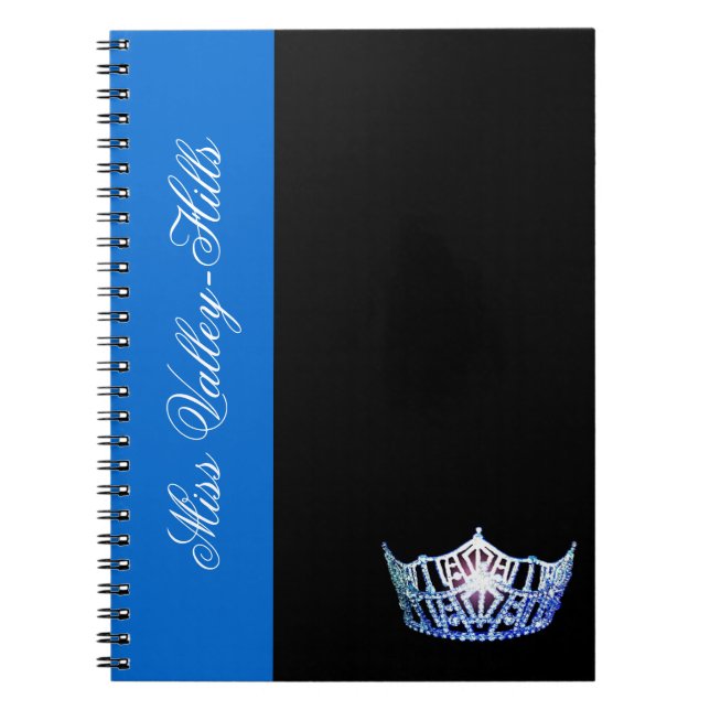 Cuaderno azul de la corona del estilo de Srta. (Frente)