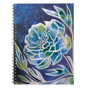 Cuaderno Azul de la Marina de Dahlia Verde azulada color de