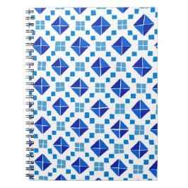 Cuaderno Azul de patrón de trama de trama