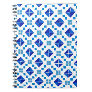 Cuaderno Azul de patrón de trama de trama