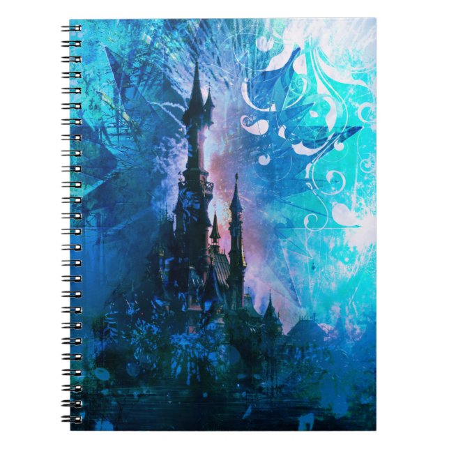 Cuaderno azul del Grunge del castillo de la (Frente)