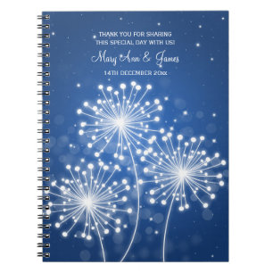 Cuaderno Azul del zafiro de la chispa del verano del favor