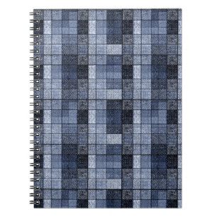Cuaderno Azul, denim, tartán, plaid.