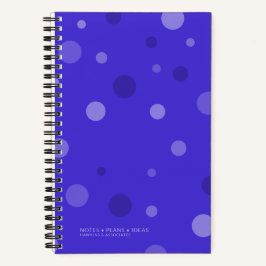 Cuaderno Azul Eléctrico Puntos de Pop en Espiral