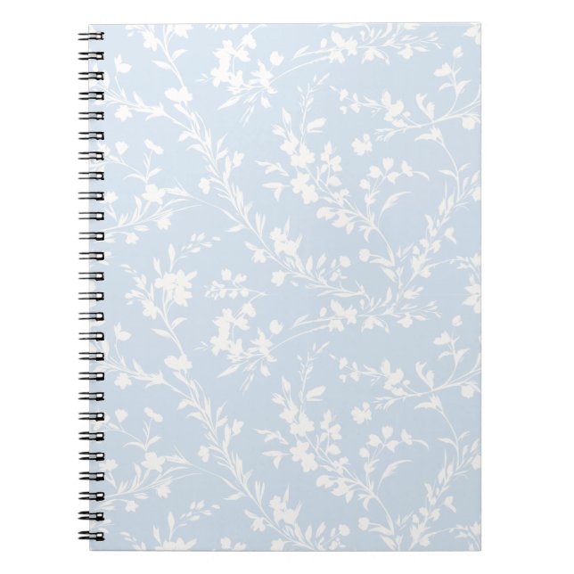 Cuaderno azul en polvo Spring Sprigs Neutral (Frente)
