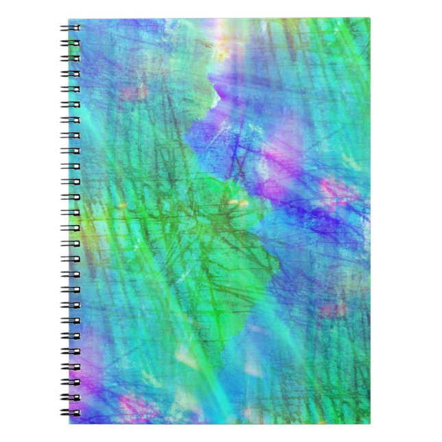Cuaderno azul inconsútil de la acuarela del fondo del arte, (Frente)