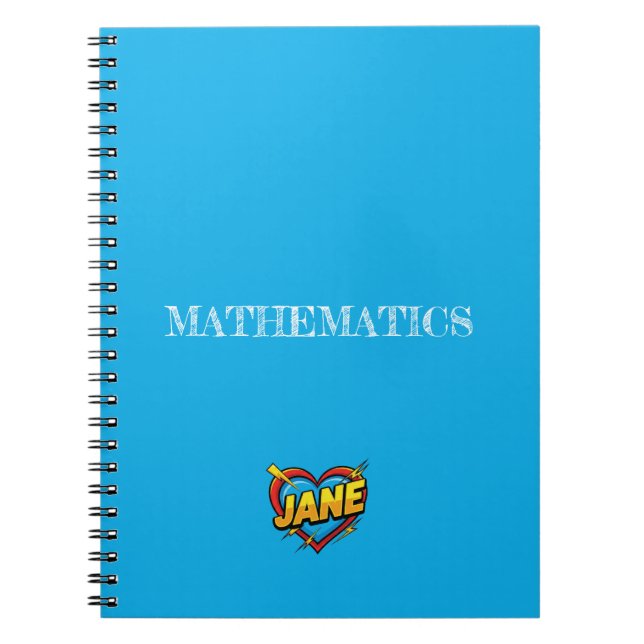 Cuaderno Azul Jane Heart (Frente)