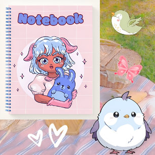Cuaderno Azul lindo chica 💜 💛 ✨